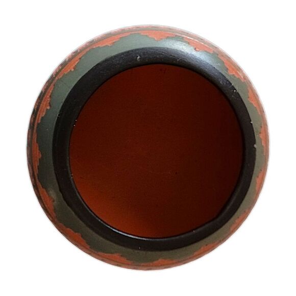 Navajo Etched Pottery Bowl Pot Mini Red Clay Native American Signed RV Handmade. - Picture 5 of 15